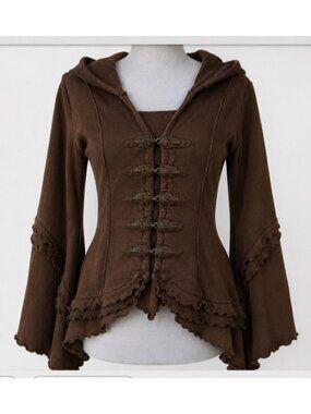 Women Phoenix Rising sweatshirt Jacket Coat Fairy Whimsy Renaissance anime 2XL